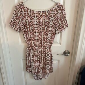 cupcakes & cashmere White Patterned Romper